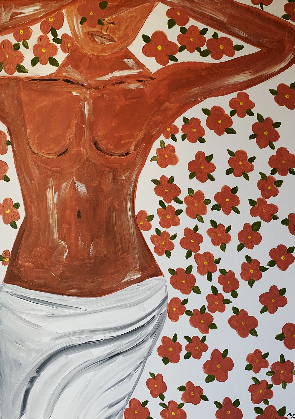 Original Painting Manichino con velo