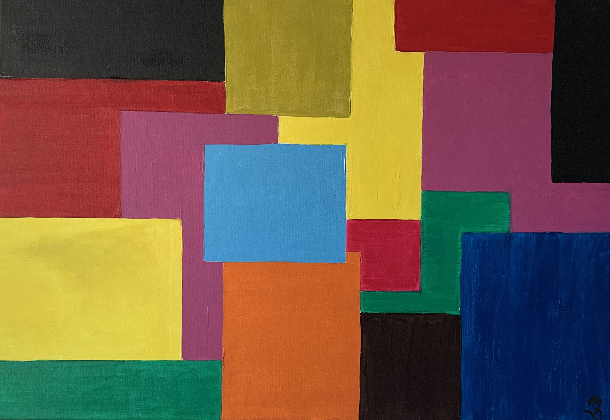 Original Painting Color Block