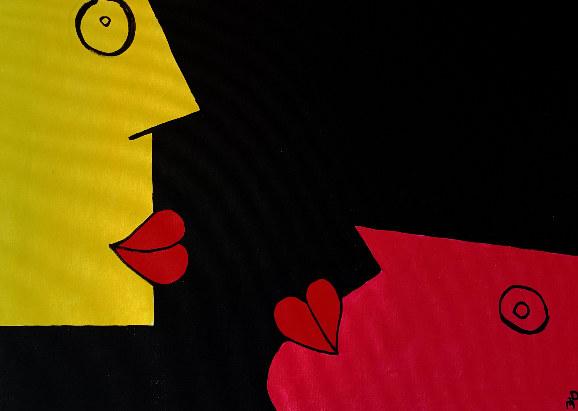 Original Painting Dark Distance