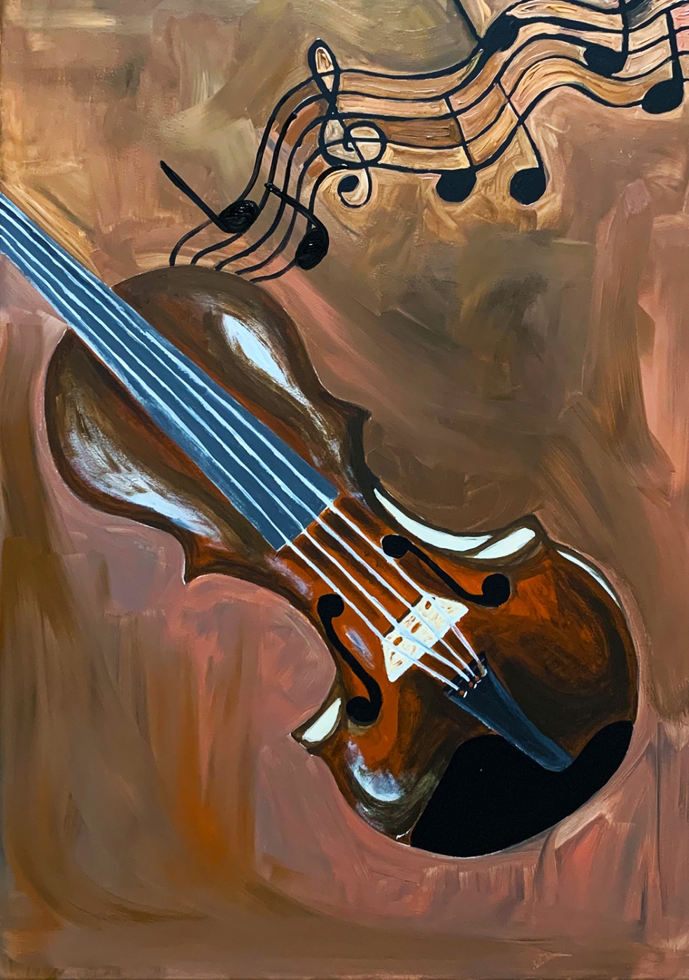 Original Painting Il violino imperfetto