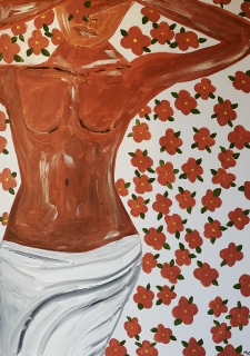 Original Painting Manichino con velo