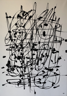Original Painting White Chaos