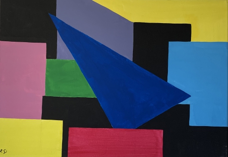 Original Painting Colorful Geometry