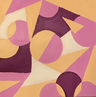 Original Painting Geometrie d'incanto rosa